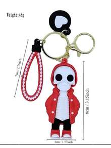 1pc Cartoon Skeleton Keychain, Fashion Sweatshirt And Car Doll Pendant, Bag Keychain, Memorial Halloween Christmas Gift Ideas Bag Accessories Lanyards With Id Holder Car Accessories Bag Charms