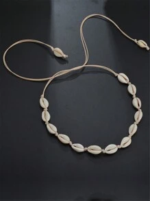 1pc Vacation Style Wax Rope Braided Necklace - Black - View 8