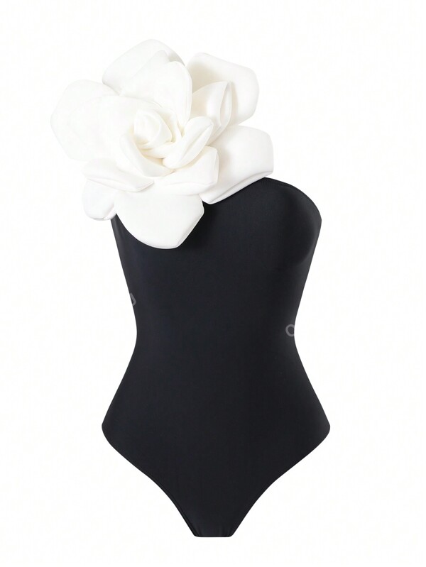 Traje de baño integral estilo conservador europeo y americano que adelgaza el abdomen, traje de baño estilo playa francesa vintage para verano