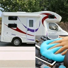 1入組藍色潔膠車內清潔膠，有效清除汽車內部頑固污垢！