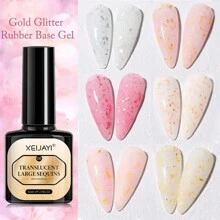 XEIJAYI 1 Stück 8 ml Ice Through glänzender Bling Nagellack - Abweichbarer UV/LED Gel Nagellack für Salon und Heimgebrauch - Glitzer Pailletten Nagelkunstdesign