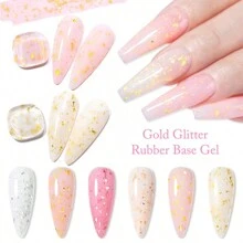 XEIJAYI 1 Stück 8 ml Ice Through glänzender Bling Nagellack - Abweichbarer UV/LED Gel Nagellack für Salon und Heimgebrauch - Glitzer Pailletten Nagelkunstdesign
