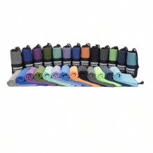 1 peça/2 peças Toalha Esportiva Portátil de Microfibra Ultramacia de Secagem Rápida, Azul Claro, Absorvente, Que Não Acumula Areia, para Ioga, Natação, Caminhada e Acampamento