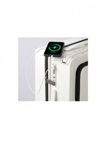 20 Inch Black Luggage Suitcase With USB Port, Large Capacity Carry-On Spinner Trolley Case With TSA Lock, Unisex Fashion Travel Bag Travel Suitcase Suitcases Suit Case Travel Luggage Carry On Homecoming Bag For School School Accessories School Stuff - Black - View 4