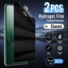 [2 paquetes] Protector de pantalla de película de hidrogel compatible con Xiaomi Redmi Note, película protectora de alta sensibilidad y flexible de TPU compatible con la serie Xiaomi Redmi Note, sensible al tacto y amigable con la carcasa sin burbujas - Negro - Ver 1