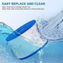2 paquetes de repuesto de cartucho de filtro tipo VI para spa y bañera de hidromasaje - Para bomba de filtro de piscina Coleman SaluSpa 90352E, 58323E, 58323, filtro Bestway, Lay-Z Spa, Intex, reemplazo de filtro de spa de tamaño 4.1 X 3.1 pulgadas