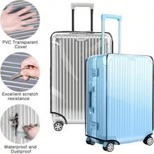 Transparent PVC Luggage Cover,(18-30 Inch) Luggage Cover For Suitcase Protective Cover Luggage CoverLuggage Covers Suitcase Protective Cover For Holiday For Vacation Travel Essentials Travel Accessories Bag For School School Accessories School Stuff
