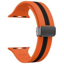 New Sport Magnetic Watchband Strap For Apple Watch Band 49mm 46mm 44mm 45mm 40mm 41mm 42mm 38mm Silicone Bracelet Compatible With IWatch Series 10 9 8 7 6 5 4 3 2 1 Se Ultra 1/2 - Multicolor - View 18