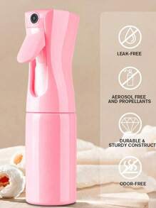 1 pieza Botella rociadora de alta presión rosa para el cabello y el maquillaje, regadera multifuncional con rocío fino, botella con bomba de presión para jardinería, accesorios rosas