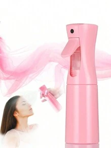 1 pieza Botella rociadora de alta presión rosa para el cabello y el maquillaje, regadera multifuncional con rocío fino, botella con bomba de presión para jardinería, accesorios rosas