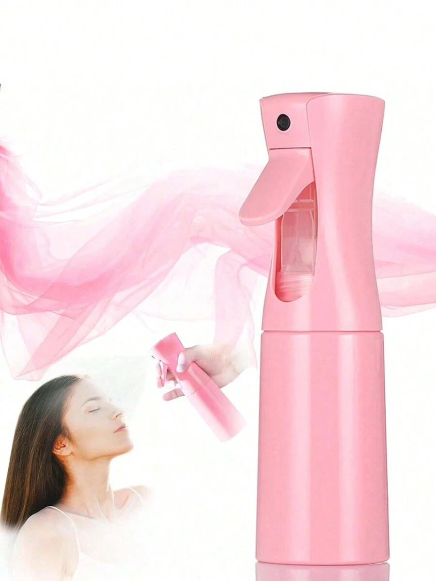 1 pieza Botella rociadora de alta presión rosa para el cabello y el maquillaje, regadera multifuncional con rocío fino, botella con bomba de presión para jardinería, accesorios rosas