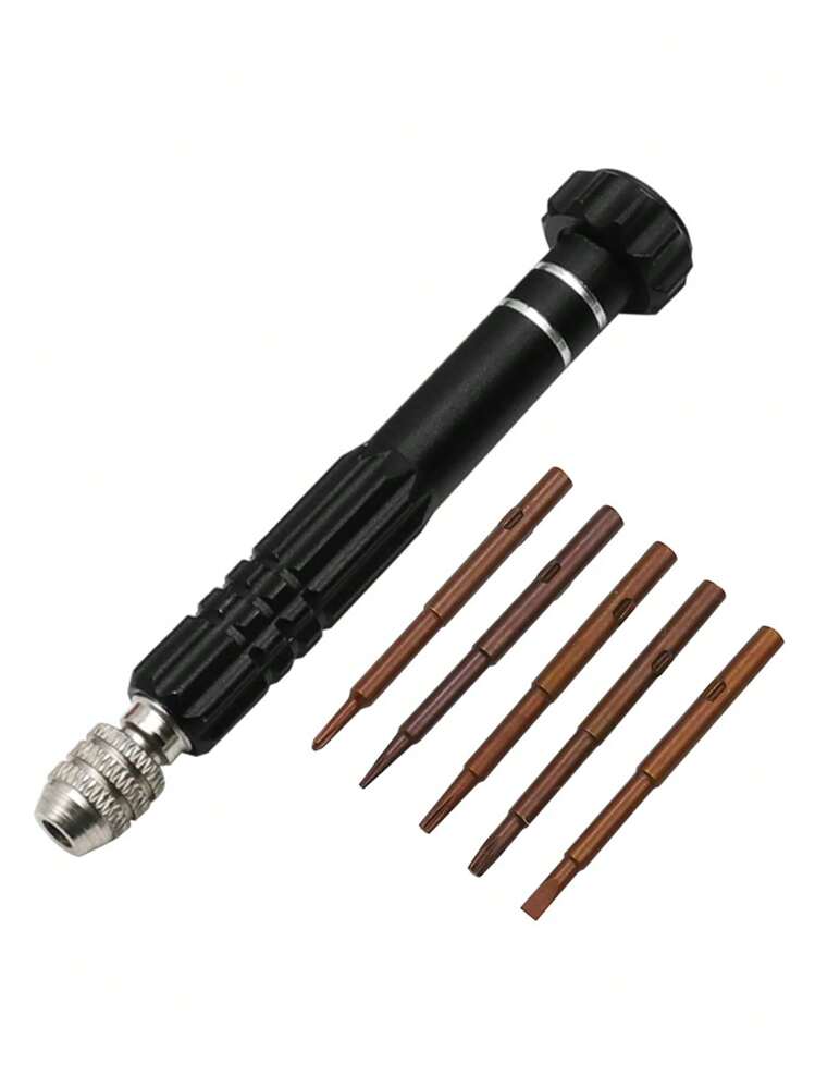 مجموعة أدوات فك الهواتف المحمولة والساعات والنظارات 5 في 1 مع مفك براغي، وأدوات إصلاح الفواتير ملحق إصلاح ملاحظات: افتح الغطاء في الأعلى لإخراج 5 رؤوس دفعية S2. خطوات تثبيت مفك البراغي: 1. اسحب الغطاء الخلفي وأخرج رأس الدفع. 2. قم بإزالة الشنق بعقارب الساعة. 3. ضع رأس الدفع مرة أخرى في فتحة الشنق. 4. دور في عقارب الساعة لإحكام تثبيت الشنق. - لون الصورة - مشاهدة 8