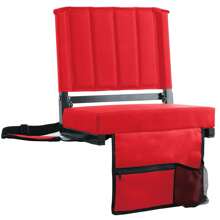 Stadium Seat For Bleachers With Back Support And Cushion Includes Shoulder Strap And Cup Holder(Single)