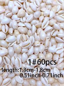 30/60/120pcs Creative Fashionable DIY Natural Shell Pendant (With Hole) Set, Including Various Types Of Shell & Conch Pendant For Making Bracelets, Necklaces, Beaded Jewelry, Beach Vacation Style Accessories