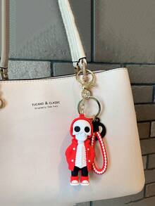 1pc Cartoon Skeleton Keychain, Fashion Sweatshirt And Car Doll Pendant, Bag Keychain, Memorial Halloween Christmas Gift Ideas Bag Accessories Lanyards With Id Holder Car Accessories Bag Charms