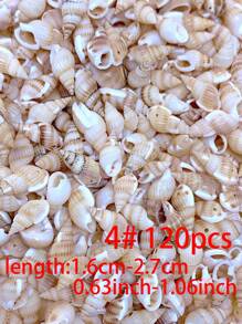 30/60/120pcs Creative Fashionable DIY Natural Shell Pendant (With Hole) Set, Including Various Types Of Shell & Conch Pendant For Making Bracelets, Necklaces, Beaded Jewelry, Beach Vacation Style Accessories