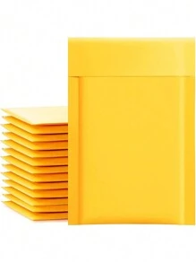 10 paquetes de sobres burbuja Kraft, bolsas pequeñas de envío autoadhesivas, sobres acolchados amarillos - Amarillo - Ver 1