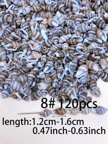 30/60/120pcs Creative Fashionable DIY Natural Shell Pendant (With Hole) Set, Including Various Types Of Shell & Conch Pendant For Making Bracelets, Necklaces, Beaded Jewelry, Beach Vacation Style Accessories