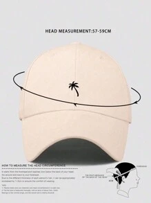 Street Women's Printed Coconut Tree Baseball Cap Outdoor Adjustable Sun Protection Casual Cap, Suitable For Spring/Autumn Travel, Beach Vacation, Men's Sun Hat Y2K Style Youth Hat Halloween - Embroidery - View 5