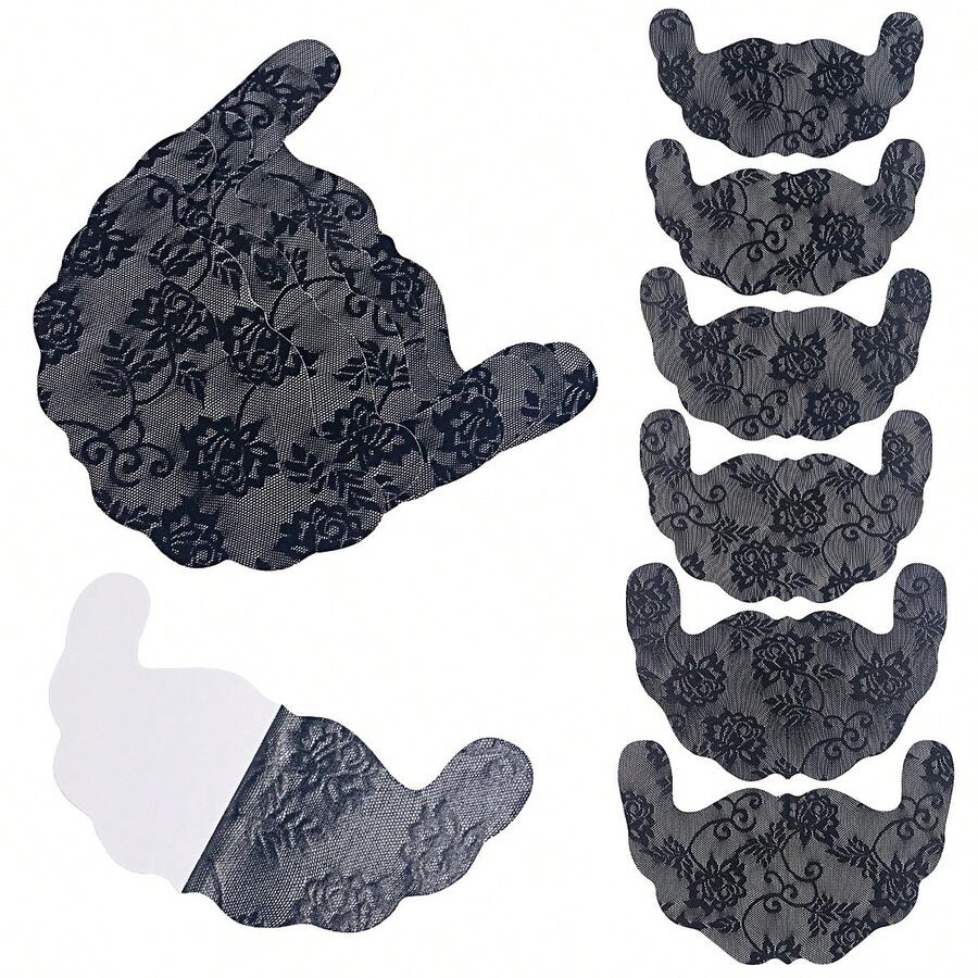 Thin Black AntiSagging Breast Lift Tape With Lace, UShaped Sticky Bra