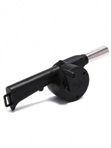 1件黑色手持式曲柄燒烤風機，加厚，戶外野營燃燒工具，適用於野餐、廚房用品、食品、烹飪、露營、度假、海灘、房間裝飾、組織、派對、旅行。 - 黑色 - 查看 2