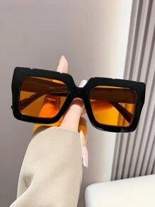 Gafas de sol de plástico cuadradas oversize vintage, gafas de sol clásicas y elegantes con protección UV para mujeres, adecuadas para usar con suéter, jeans, pantalones de chándal, sudadera con capucha, chaqueta, vestido y camisa de manga larga, perfectas para vacaciones en la playa, viajes y actividades al aire libre en verano