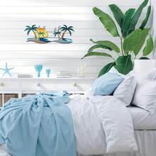 1片海岸風格壁藝，風格美學裝飾，夏季金屬掛飾，酒吧廚房咖啡招牌，適用於家居客廳辦公室裝飾，情人節新年裝飾 - 彩色 - 查看 3