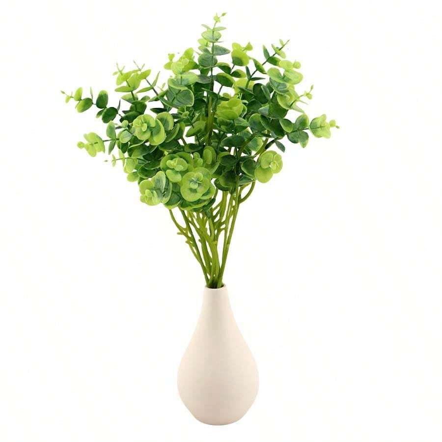 Gói Chất Liệu Bó Hoa Tiền Bạch Đàn & Pilea Nhân Tạo 18 Chiếc, Phụ Kiện Tái Sử Dụng Có Thể Cố Định Chắc Chắn Bằng Keo. Cây xanh giả để cắm hoa ở trung tâm đám cưới, trang trí nhà ở trang trại, trang trí bình nội thất, trang trí bàn làm việc trong phòng, hoa nhân tạo để trang trí Giáng sinh và năm mới. - màu xanh lá - Xem 1