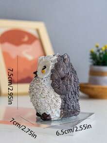 1pc Resin Creative Decorations, Owl Design Gardening Decoration Process, Suitable For Home, Office - Multicolor - View 7