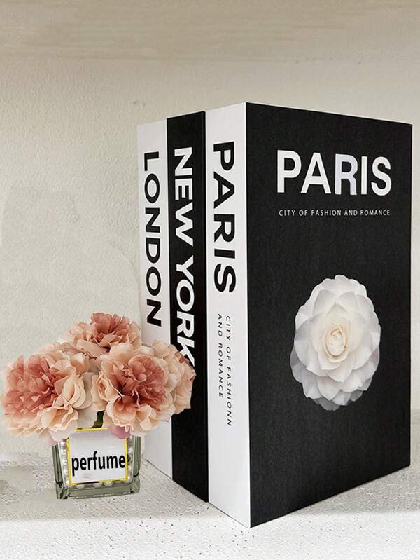 Juego de 3 libros decorativos plegables con diseños de París, Londres y Nueva York, que no se pueden abrir, adecuados para decorar habitaciones, dormitorios, hogar, cafetería, hotel, escaparate, oficina, fotografía y retransmisiones en vivo, para decorar en verano, otoño, Halloween, Navidad, Ramadán, Día de la Madre, regreso a la escuela, bodas y graduaciones. Se envían plegados, consulte la última imagen o el video para el montaje.