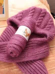 1pc Soft Tulle In Solid Color, For Knitting And Crocheting Sweaters, Shawls, Scarves, 75g/Pc