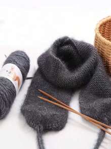 1pc Soft Tulle In Solid Color, For Knitting And Crocheting Sweaters, Shawls, Scarves, 75g/Pc