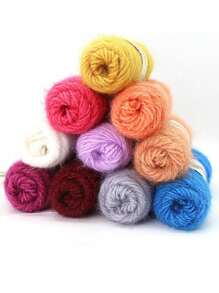 1pc Soft Tulle In Solid Color, For Knitting And Crocheting Sweaters, Shawls, Scarves, 75g/Pc
