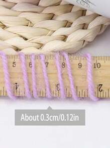 1pc Soft Tulle In Solid Color, For Knitting And Crocheting Sweaters, Shawls, Scarves, 75g/Pc