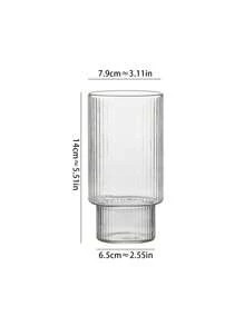 1pc Clear Glass Cup Back To School