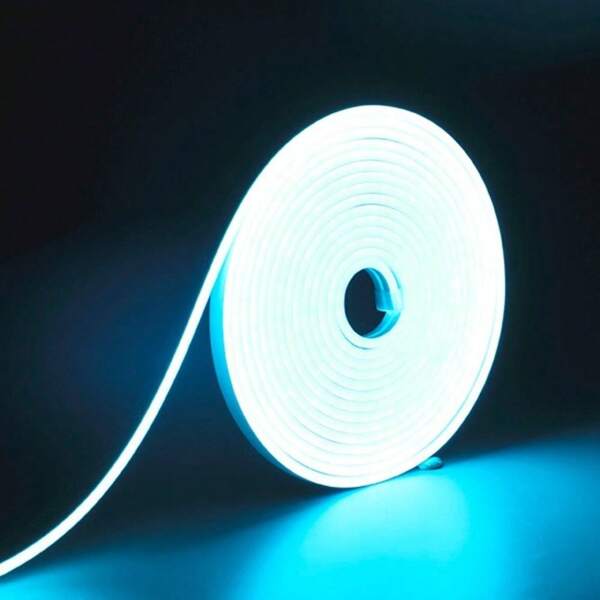 Fita De Led Neon Unicolor 12 V Com 5 Metros Bivolt Super Flexivel Resistente A Agua Com Ou Sem Fonte