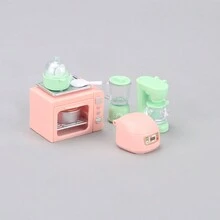 6入組1:12娃娃屋微型家電，包括電飯煲、烤箱、榨汁機、蒸籠、微型模型和小玩具零件（隨機選擇） - 彩色 - 查看 3