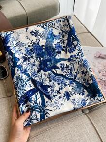 1pc Ladies Beach Accessories Imitated Silk Printed Scarf For Outdoor & Beach Activities Sunscreen Shawl, All-Matched Fashion Accessory