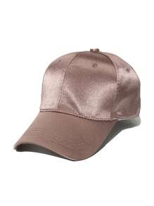 Street單色絲緞棒球帽，男女皆宜春夏日帽