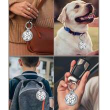 Funda protectora para Airtags, compatible con el soporte de Apple Airtag, funda de llavero para Airtag con placa de metal y diamantes de imitación, soporte de llavero  Airtag con protección resistente de 360°, llavero Air Tag