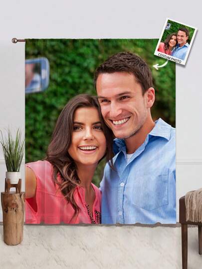 1pc Custom Photo Curtains, Personalized Curtains With Photo And Text, Curtains Photo Collage, Custom Dog Curtains, Personalized Dog Curtainss, Personalized Throws Curtains, Dog Picture Curtains, Collage Curtains, Best Friend Photo Curtains, Cozy Curtains, Family Photo Gift, Wedding Gift, Birthday Gifts, Mother's Day Gift, Father's Day Gift, Gift For Mom/Dad, Gift For Friend, Gift For Her