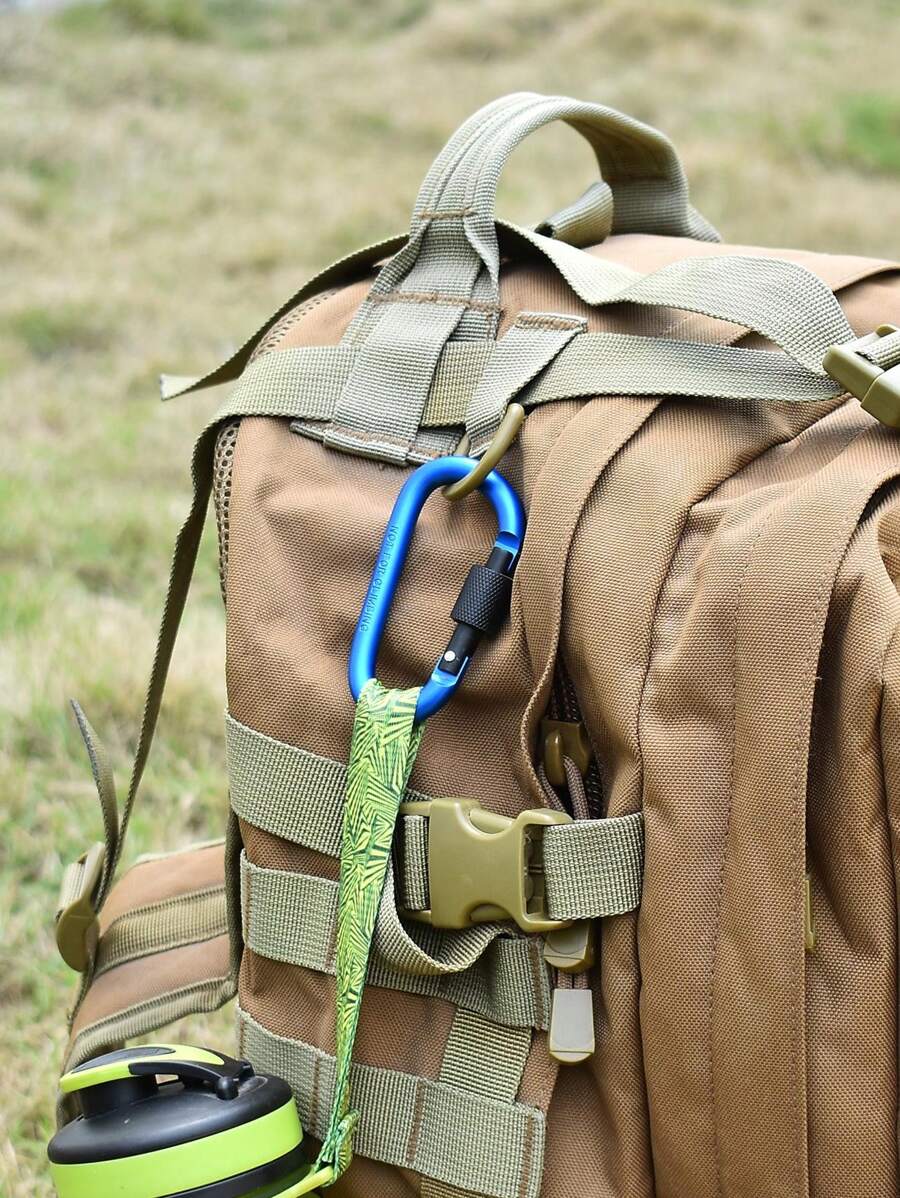 Bold 8CM DShaped Locking Carabiner, Quickdraw Snap Hook, ScrewLock