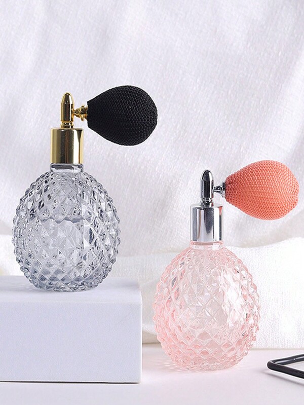 1pc 3.38oz Empty Perfume Glass Bottle Vintage Crystal Atomizer Spray Women Cosmetics Dispenser Car Air Freshener Travel Accessories Back To School