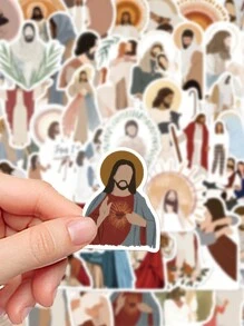 52 Miếng Dán Chúa Giêsu Kitô, Miếng Dán Tạo Động Lực Của Chúa Giêsu Cho Chai Nước, Quà Tặng Phục Sinh Của Cơ Đốc Giáo Miếng Dán Chống Thấm Nước Cho Chai Nước Quà Tặng Phim Hoạt Hình Cho Laptop Bình Nước Chống Nước Decal Điện Thoại Máy Tính - Nhiều màu - Xem 7