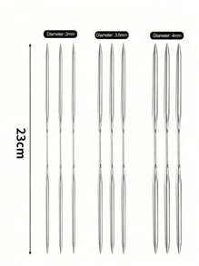 3pcs Knitting Needles Knitting Tool,Stainless Steel Circular Flexible Sock Knitting Needles(2/2.5/3/3.5/4/4.5/5mm)
