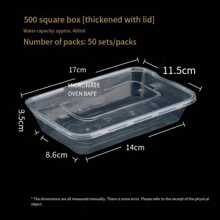 10pcs Disposable PP Bento Boxes With Lids, Rectangular Meal Prep Containers For Microwave & Refrigerator, For Home Kitchen, Restaurant, Picnic, Party