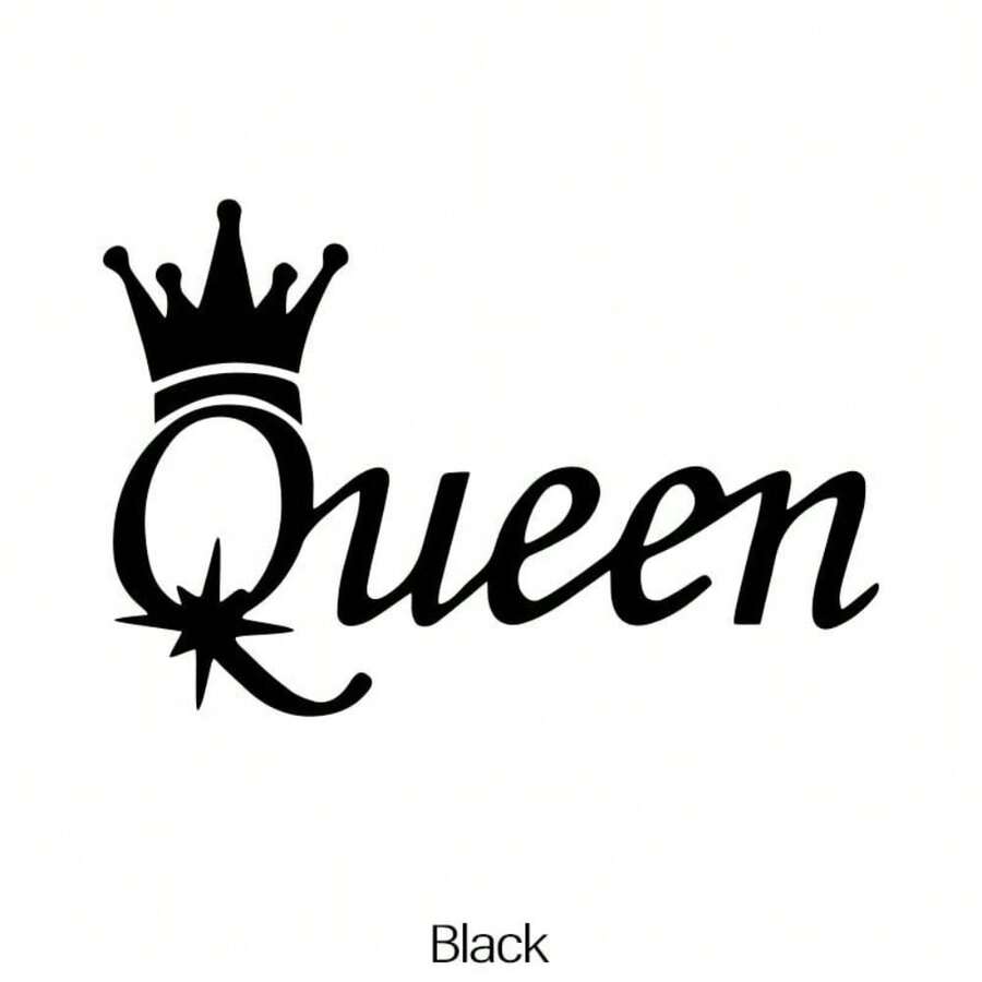 Humorous Decoration Car Decal Engraving Car Window Wall Queen The Queen Vinyl Sticker - Black - View 1