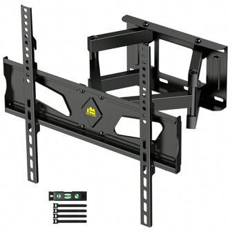 FORGING MOUNT TV-muurbeugel voor 26-65 inch platte en gebogen tv's tot 45 kg, draaibare kantelingen verlengt dubbele scharnierende armen Full Motion TV muurbeugel, max. VESA 400 x 400 mm