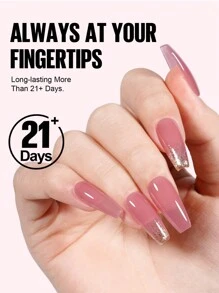 TOMICCA TOMICCA Gel constructor morado claro 5-en-1, 15ml 1 Pieza, Gel de esmalte de uñas que se seca rápido bajo luz UV/LED, Para extensión de uñas, refuerzo, decoración de arte de uñas y aplicación de rhinestones, Apropiado para puntas de uñas DIY en casa o como regalo