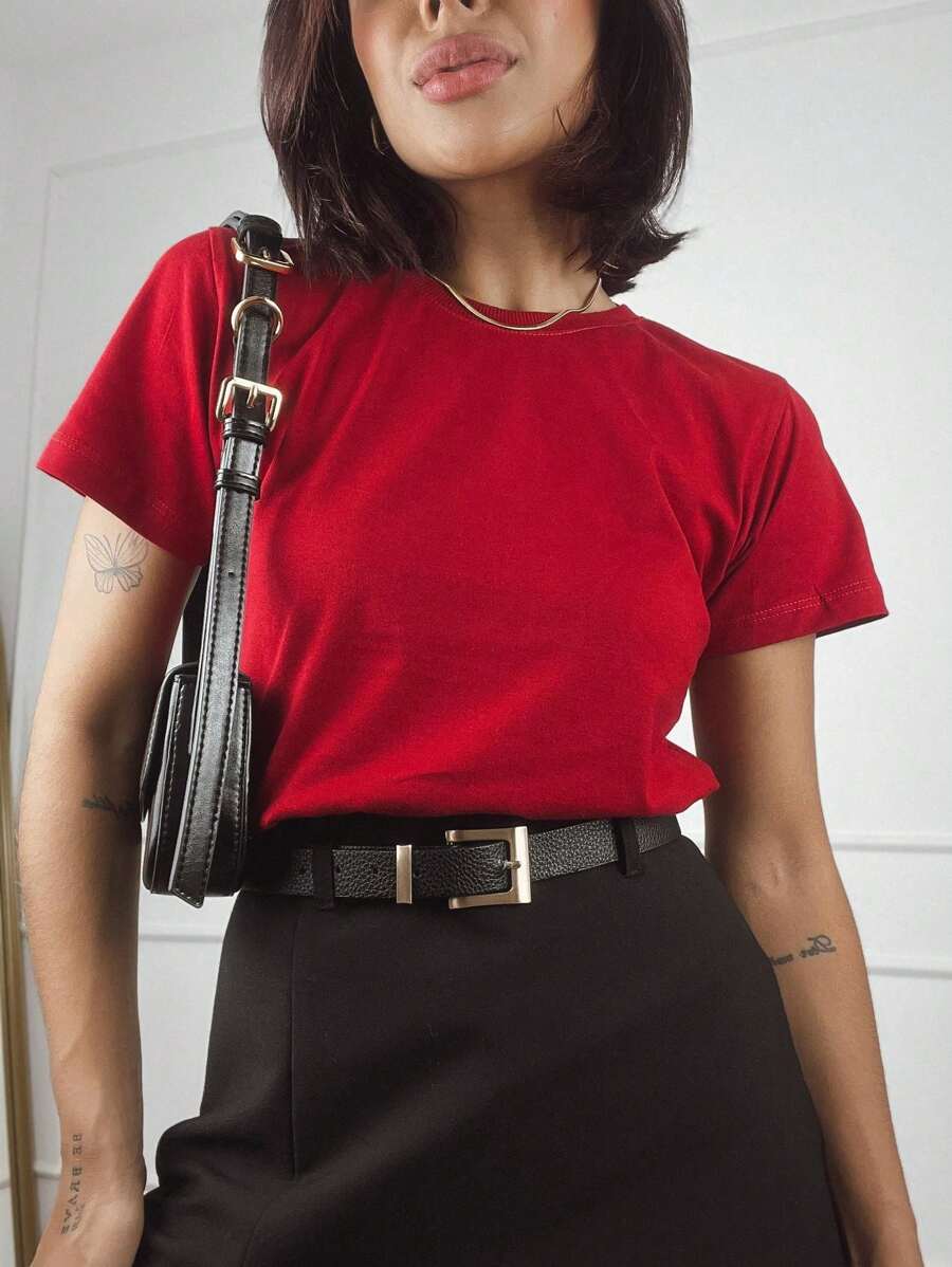 Women T-Shirts - 紅色 - 查看 1